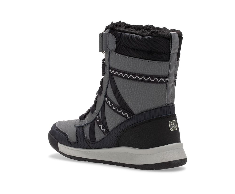 Merrell Boots Black/Grey - Snow Crush 2.0 Waterproof - Kids 03ALDFGQH
